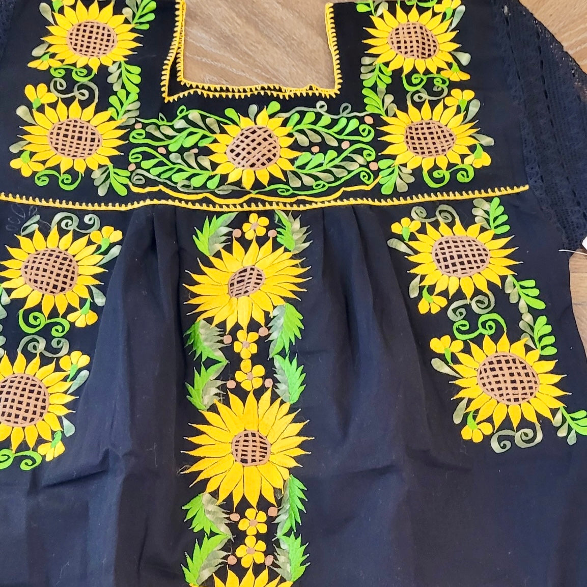 SUNFLOWER DRESS - MEXICAN EMBROIDERED DRESS