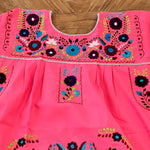 Load image into Gallery viewer, RUIZ DRESS - MEXICAN EMBROIDERED DRESS - PINK
