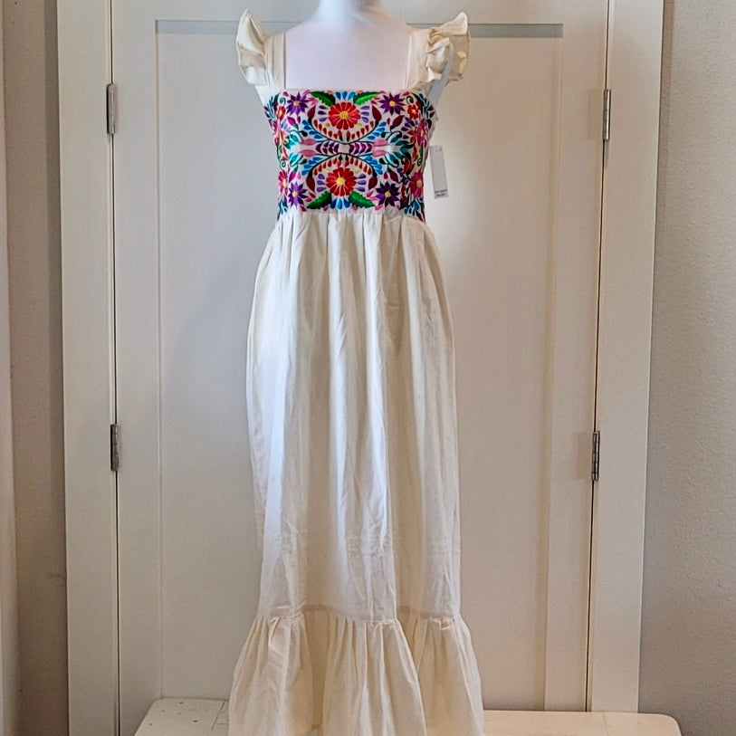 DAISY DRESS - MEXICAN EMBROIDERED DRESS - FIESTA