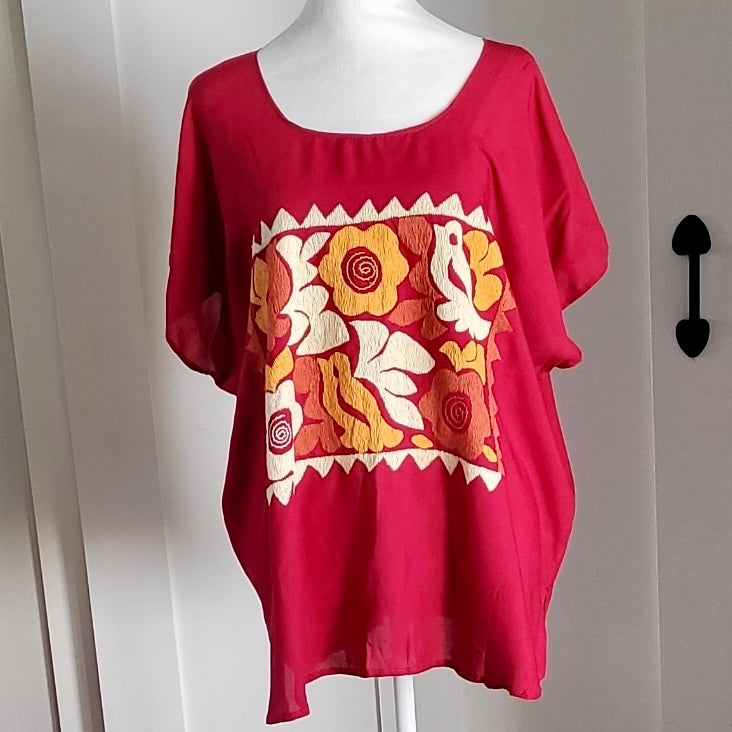 OAXACA BLOUSE - RED - 3XL