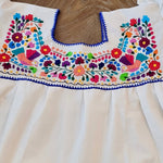 Load image into Gallery viewer, RAMIREZ DRESS - MEXICAN EMBROIDERED DRESS - NATURAL - MULTI
