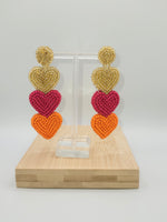 Load image into Gallery viewer, TRES CORAZONES EARRINGS
