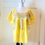 Load image into Gallery viewer, PUEBLA BLOUSE - MEXICAN EMBROIDERED BLOUSE - SHERBERT
