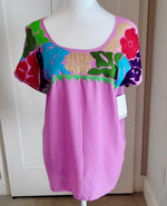 Load image into Gallery viewer, OAXACA BLOUSE - LILAC WITH MULTI - X-LARGE
