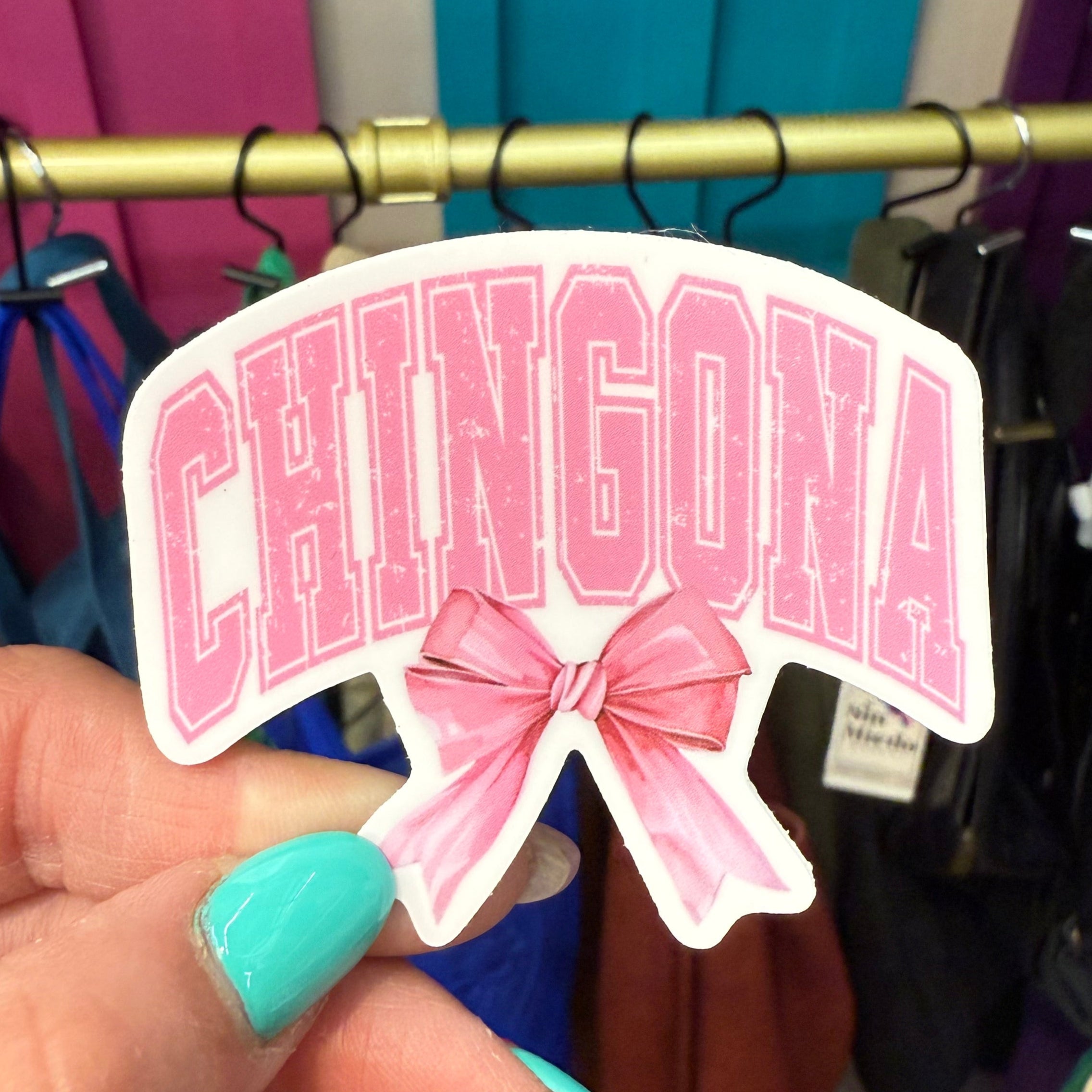 CHINGONA BOW STICKER