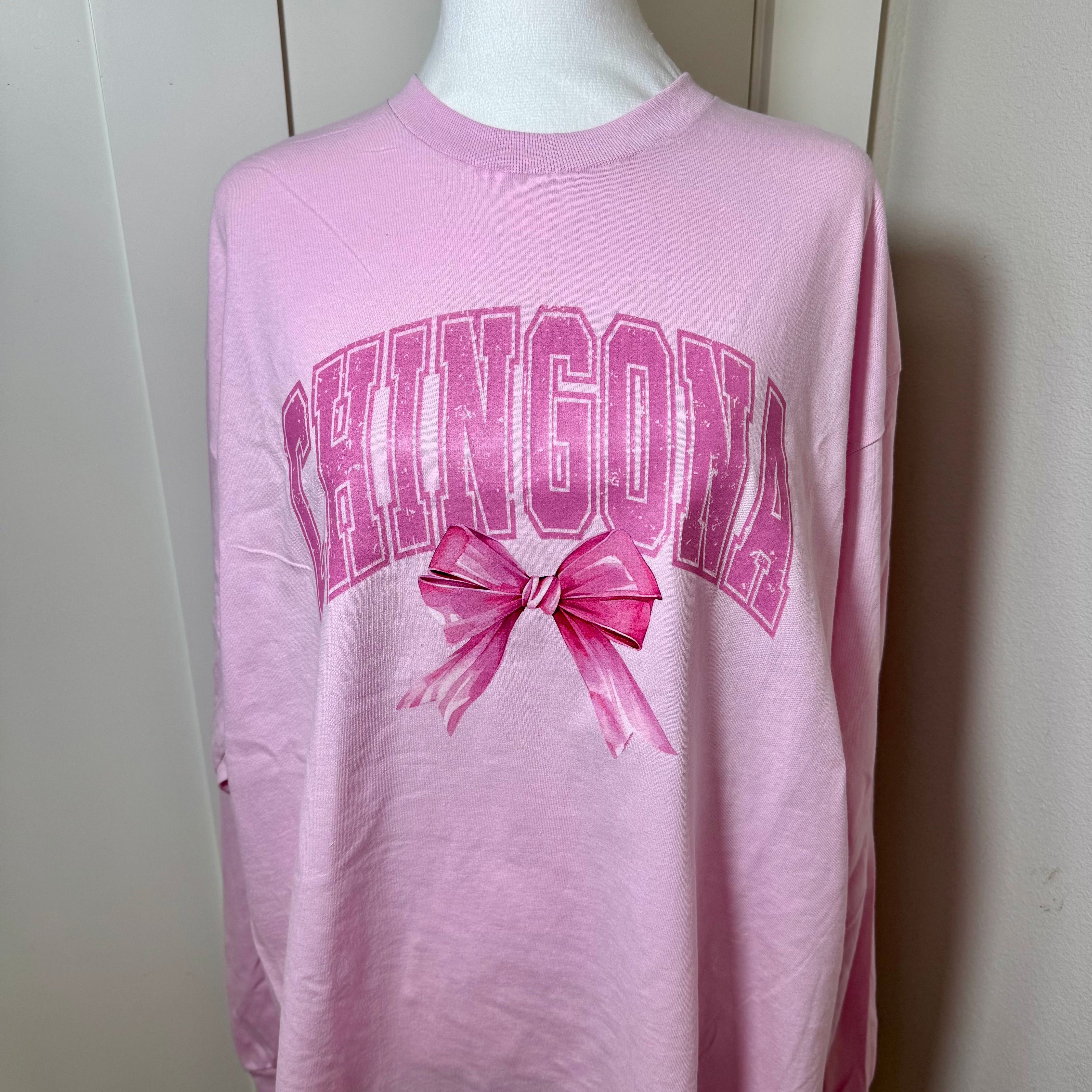 PINK CHINGONA LONG SLEEVE