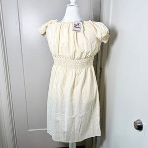 FIESTA DRESS - NATURAL W/ PASTEL EMBROIDERY
