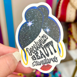 DECOLONIZE BEAUTY STANDARDS STICKER