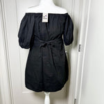 Load image into Gallery viewer, CHICA DRESS - BLACK W/GOLD EMBROIDERY
