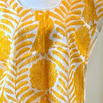 Load image into Gallery viewer, OAXACA STITCHED BIRDS BLOUSE - YELLOW - LARGE
