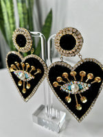 Load image into Gallery viewer, Mariachi Córazon Earrings
