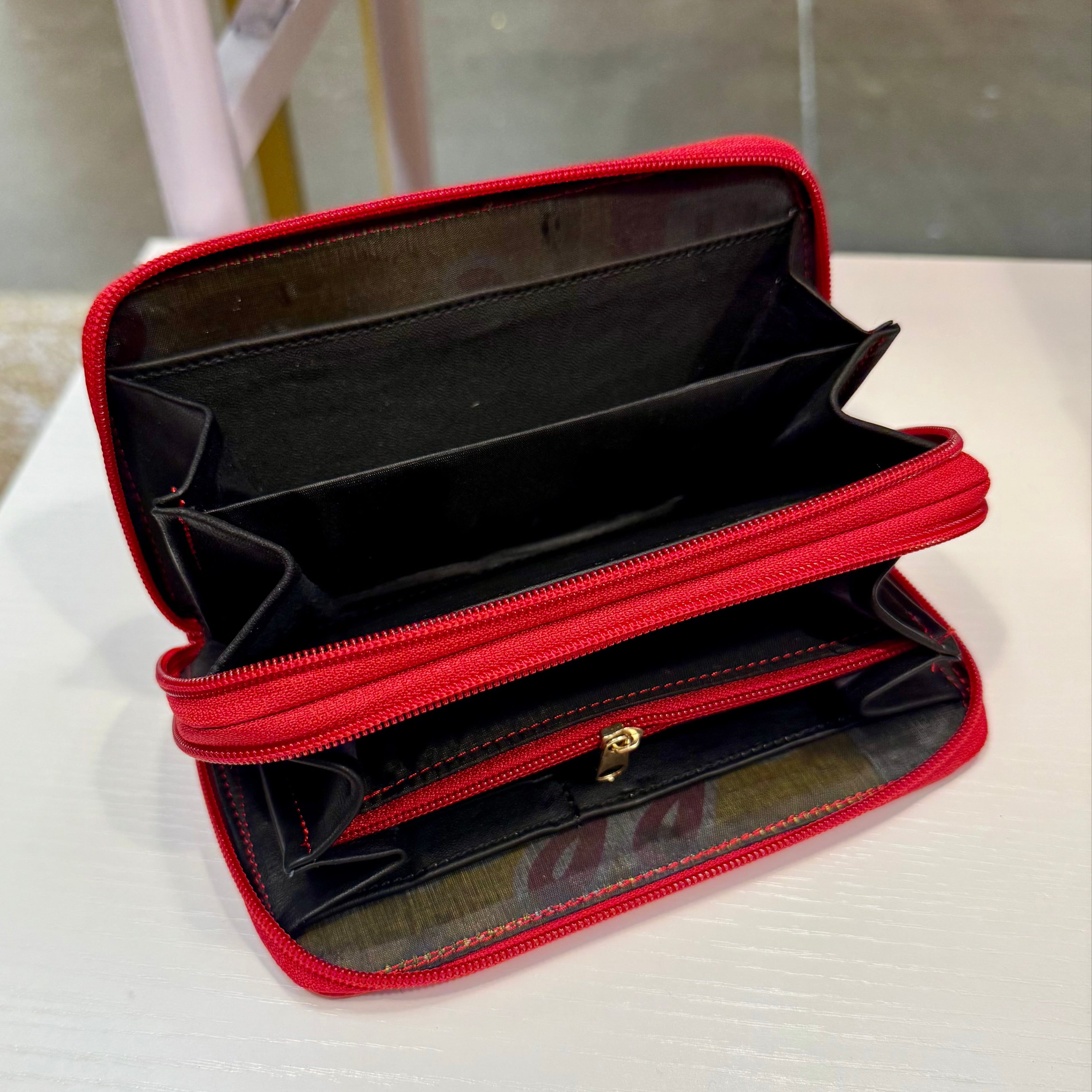 LARGE LEATHER DOUBLE WALLET