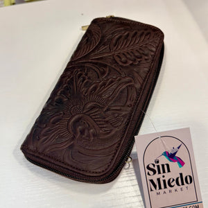 LARGE LEATHER DOUBLE WALLET