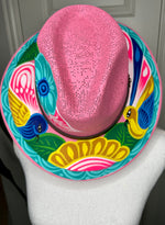 Load image into Gallery viewer, HAND PAINTED YUTE SOMBRERO
