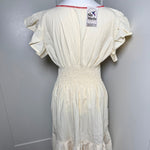 Load image into Gallery viewer, PALOMA DRESS - NATURAL W/RED &amp; GREEN EMBROIDERY WITH POCKETS
