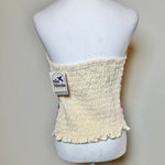 Load image into Gallery viewer, PUEBLA BUSTIER -NATURAL WITH PINK &amp; RED BIRD - XL/XXL
