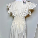 Load image into Gallery viewer, PALOMA DRESS (LONG)- NATURAL W/MUTLICOLOR EMBROIDERY
