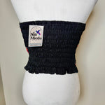 Load image into Gallery viewer, PUEBLA BUSTIER -BLACK WITH MULTI COLOR BIRDS - XL/XXL
