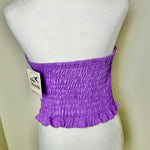 Load image into Gallery viewer, PUEBLA BUSTIER -LILA WITH MINT &amp; PINK TINY FLOWERS -M/L
