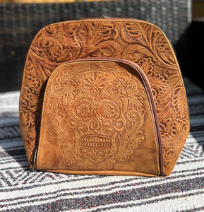 carved leather backpack DESTINY MEXICAN LEATHER BACKPACK – Sin Miedo Market